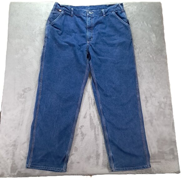 Carhartt FR Flame Resistant Carpenter Jean Men 42x32, Tag 42x34 FRB13 DNM Work - Picture 1 of 16